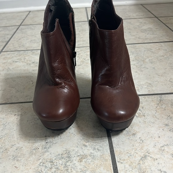 Aldo Shoes - Aldo Wedge Heel Brown Booties, size 9